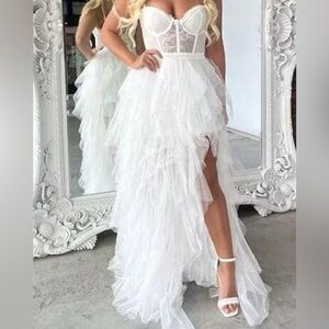 For Love and Lemons Bustier White Dress